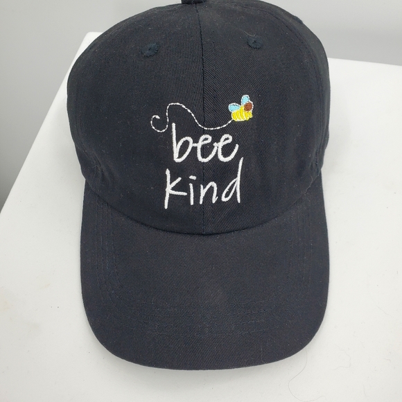 Accessories - "Bee Kind" bumblebee black adjustable ball cap OS